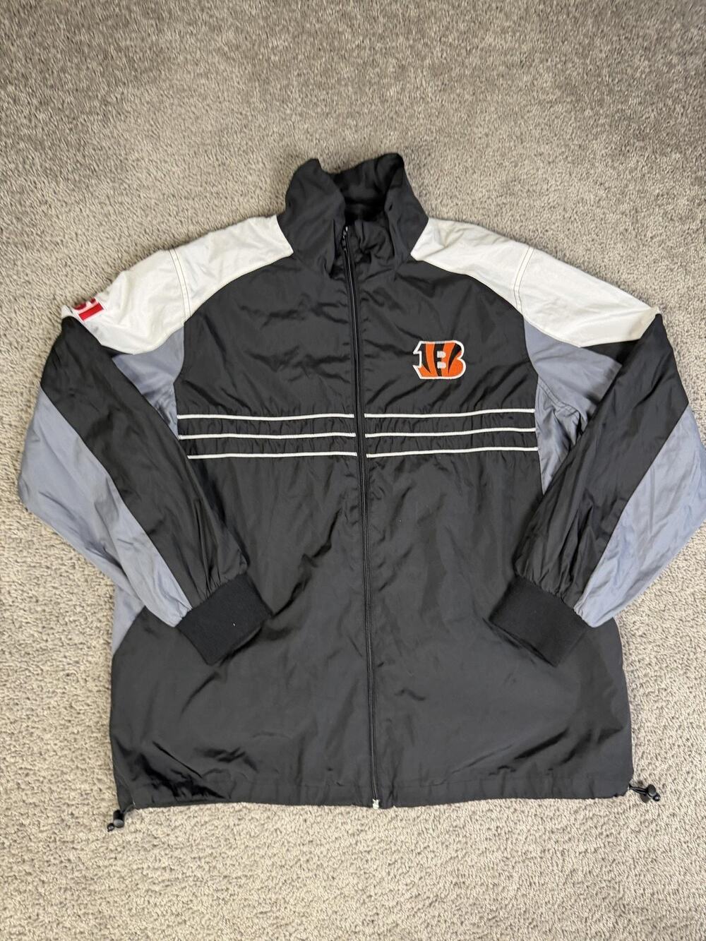 Cincinnati Bengals Jacket Mens L Black NFL Football G-III Apparel Windbreaker